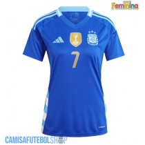 Camisa de time de futebol Argentina Rodrigo De Paul #7 Replicas 2º Equipamento Feminina Copa America 2024 Manga Curta